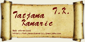 Tatjana Kanarić vizit kartica